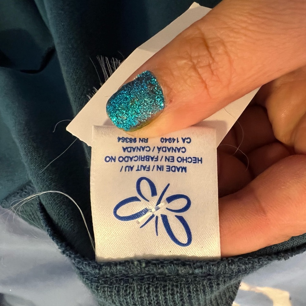 COPY - DARK MUTED AQUA BLUE CARDIGAN SWEATER OPEN FRONT CHARLOTTE HORNETS XL LO… - Picture 11 of 12